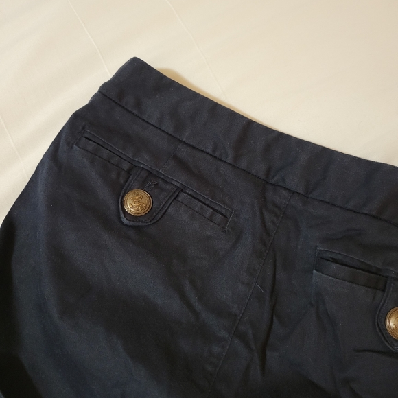 Aritzia Talula Nautical Navy Blue Button Up Shorts - Picture 9 of 12